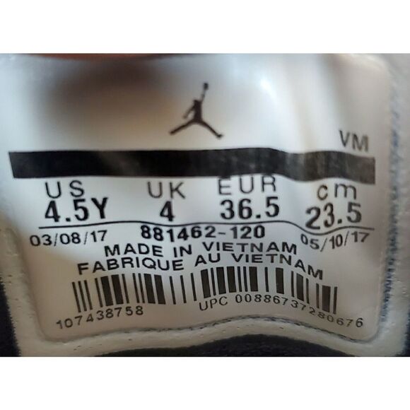 NIKE AIR JORDAN TRAINER PRIME “FLU GAME” BRED WHITE RED (881462-120) SZ US 4.5Y - Picture 12 of 12